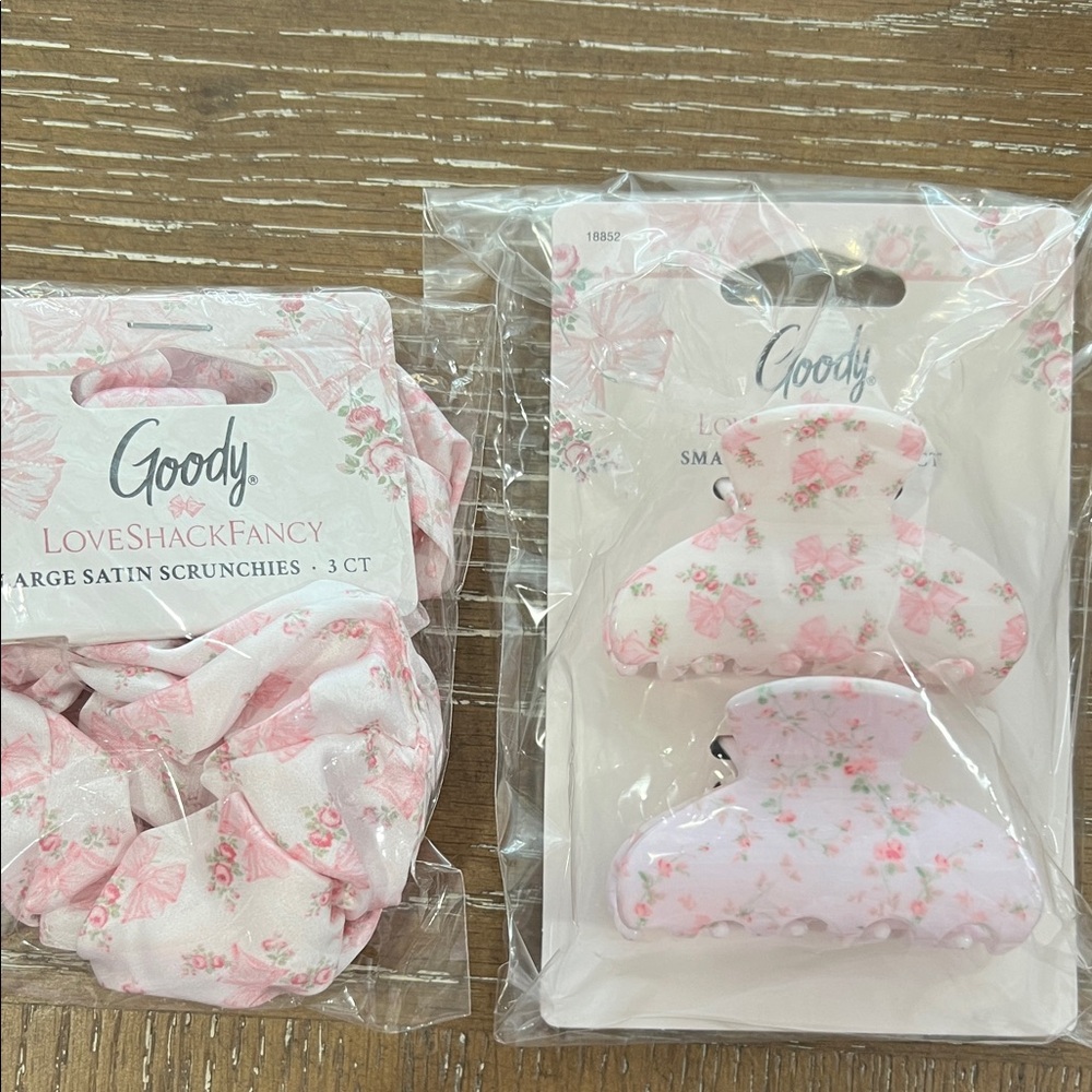 LoveShackFancy x Goody Pink Hair Accessories Set